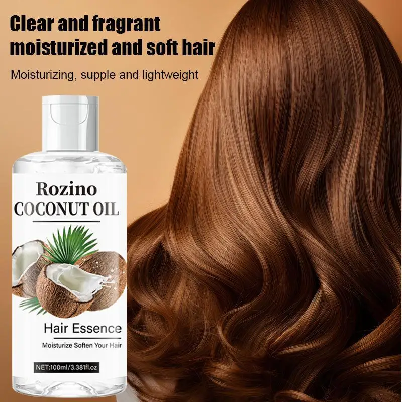 

1 шт., 100 мл, успокаивающее кокосовую сухую кожу, осветляющее тонкие линии, масло для лица, волосы, питает, удаляет вьющиеся волосы, массажное уходное масло J8R5