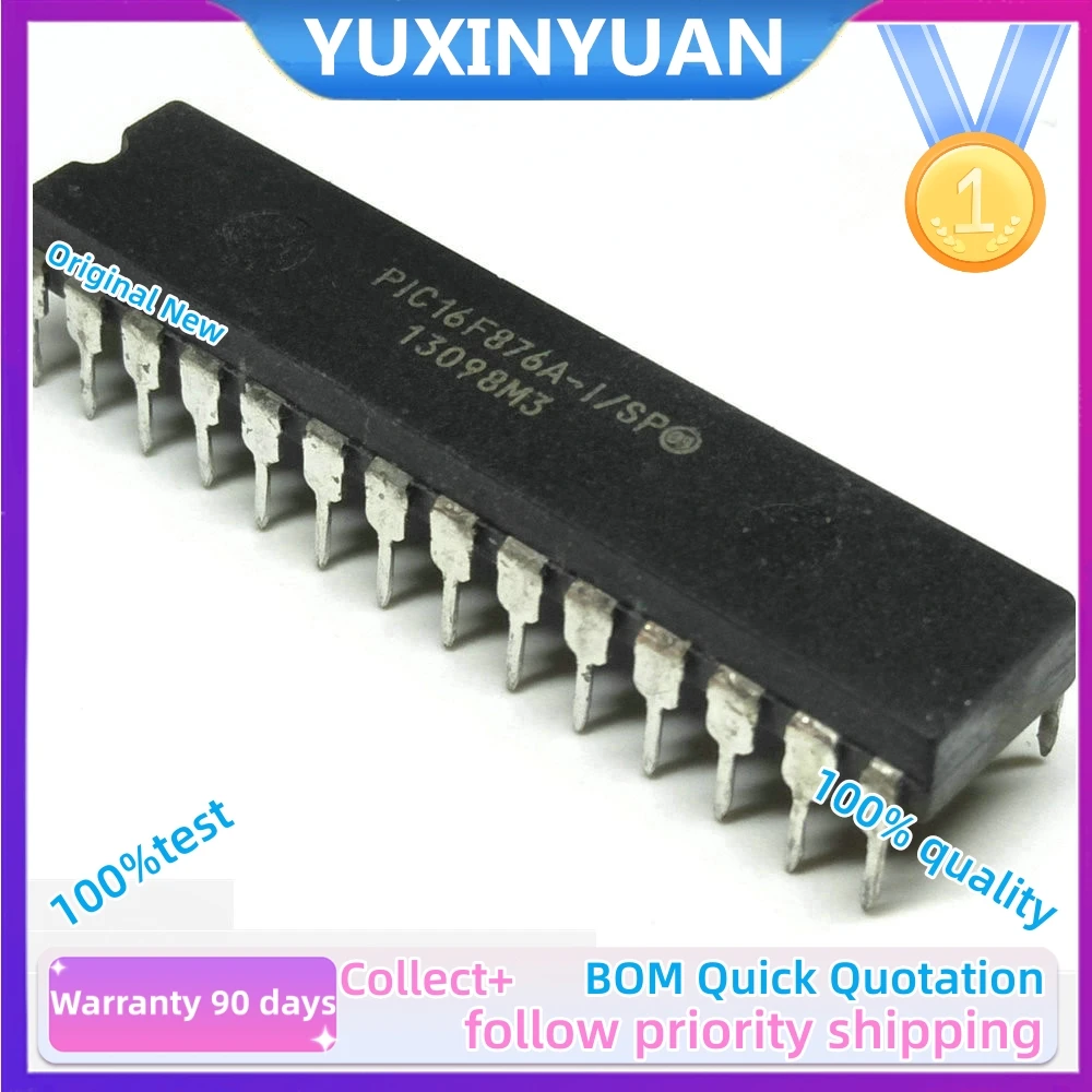 10PCS/LOT  100%NEw  PIC16F876A-I/SP DIP PIC16F876A 16F876A DIP-28 nhanced Flash Microcontrollers new and original IC