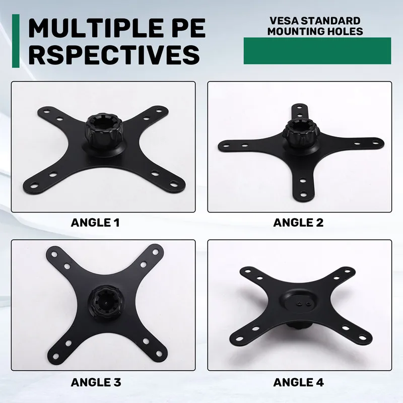 Portable Monitor Mounting Adapter Bracket Plate, 17Mm Ball Head To 100X100mm 75X75mm, Wall Mount Arm Mount Universal