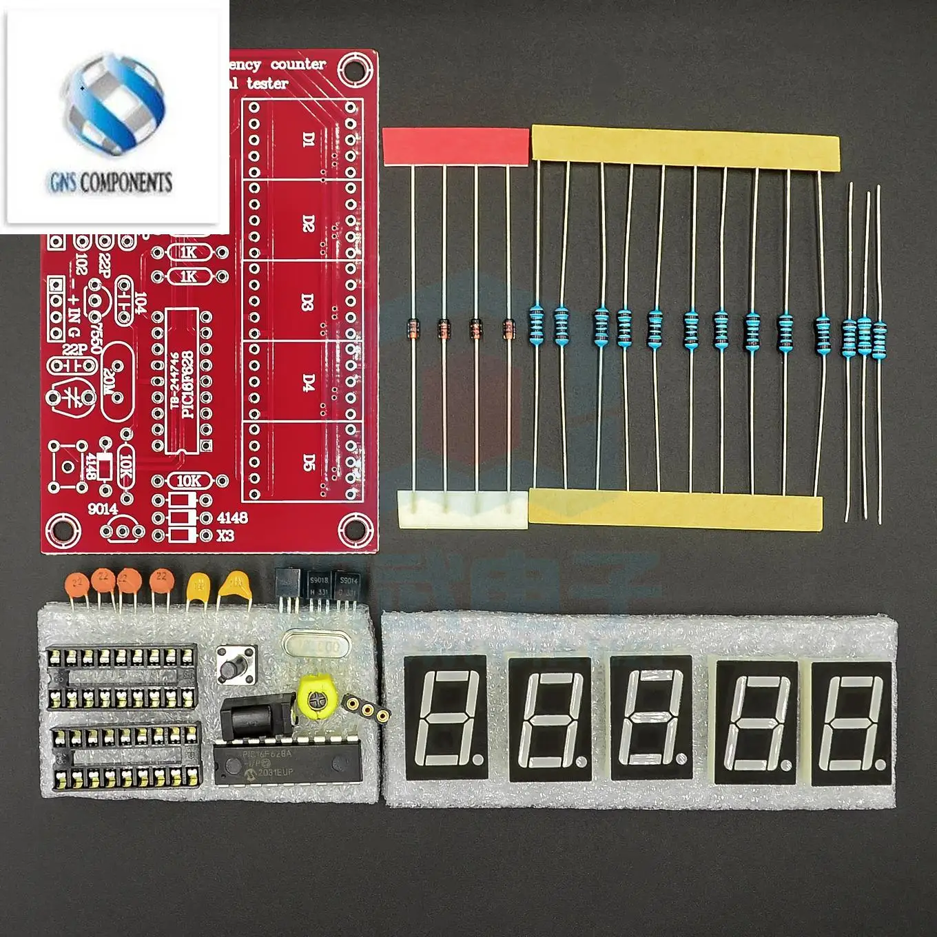 DIY Kits RF 1Hz-50MHz Crystal Oscillator Frequency Counter Meter Digital LED tester meter