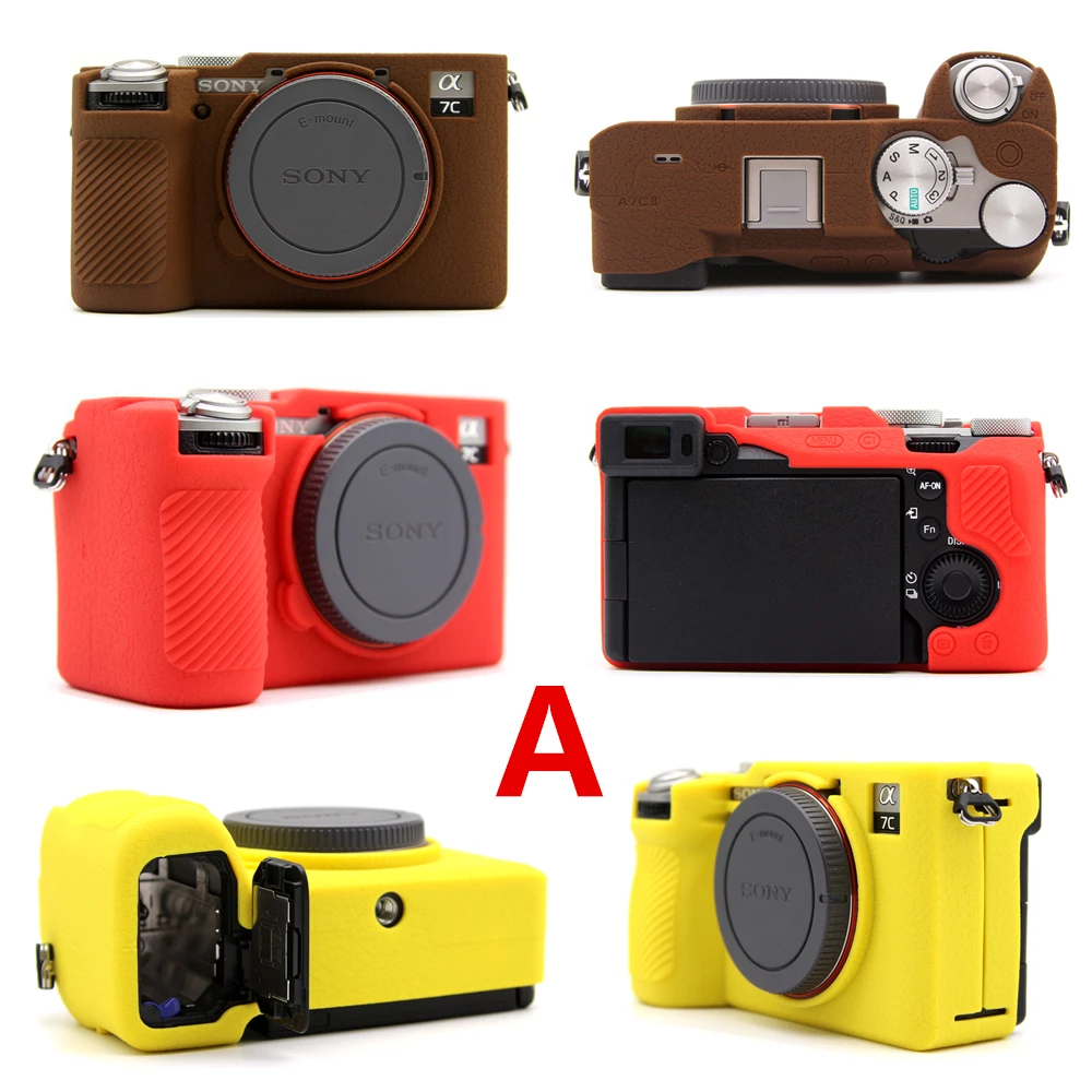 Soft Silicone Camera Protective Case Skin Body Cover Grip Anti-Scratch Accessory for sony alpha 7c ii, a7c ii