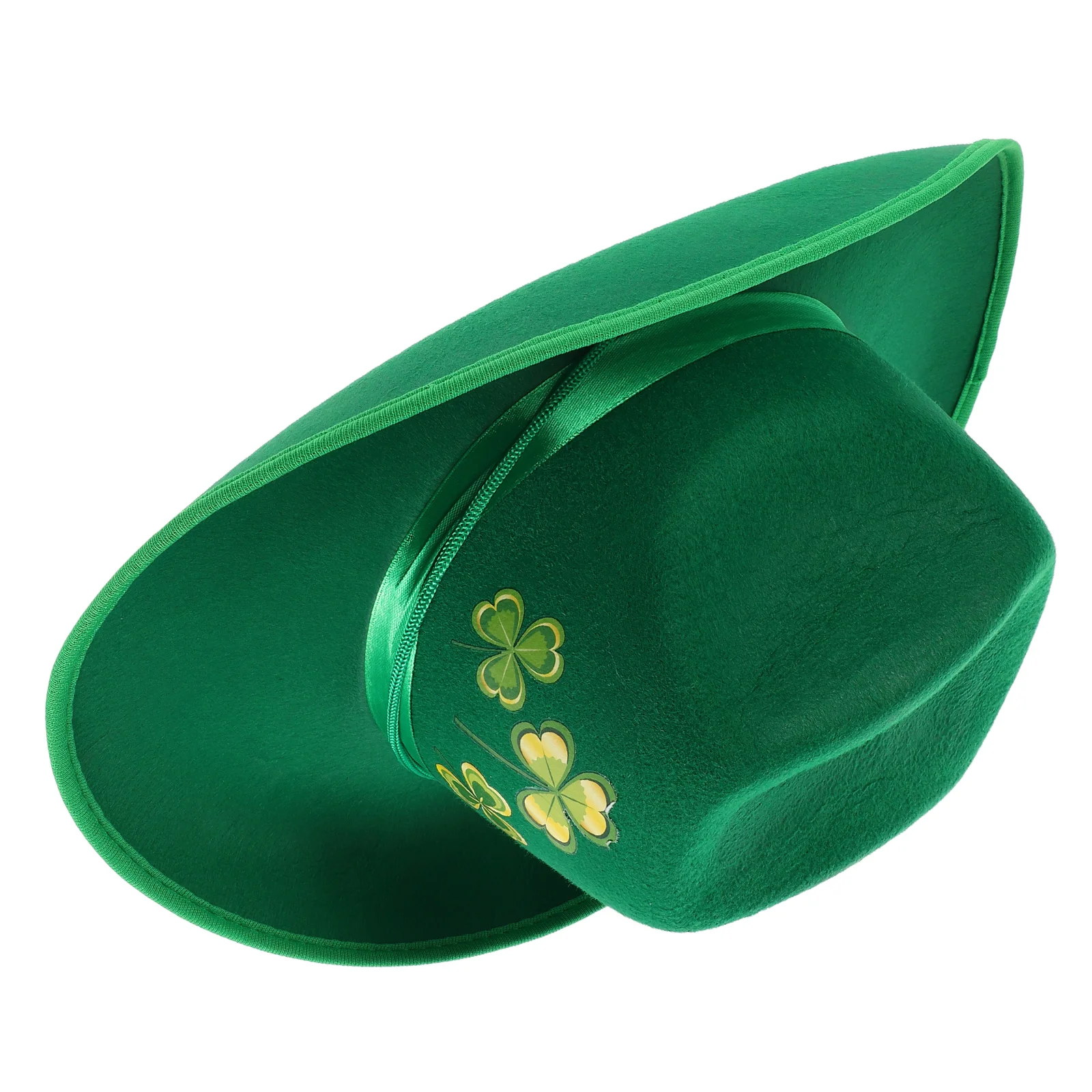 

Irish Festival Cowboy Hat Green Non-woven Fabric Women Kids Party Accessories St Patricks Day Shamrock Design