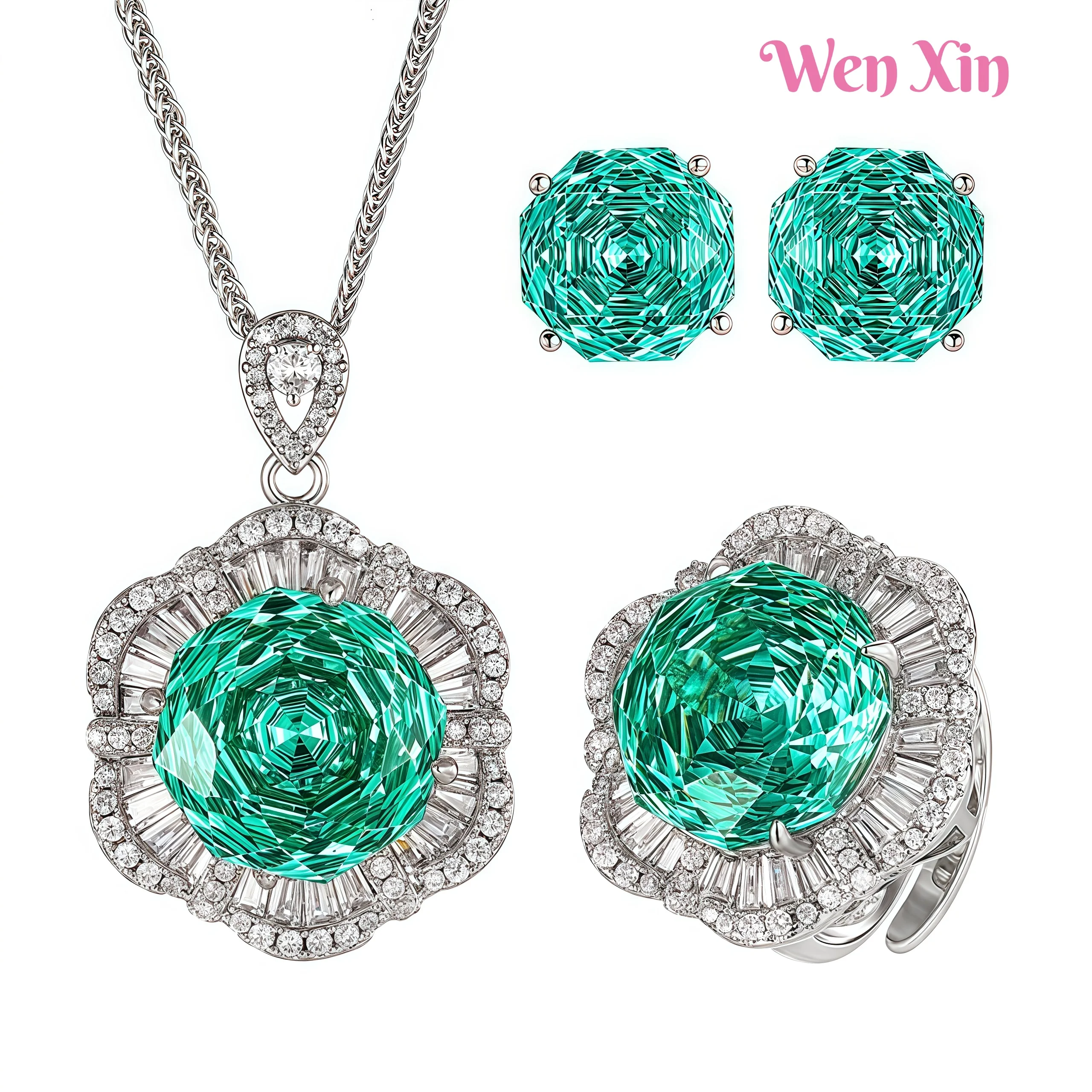 

WENXIN Brand MUSHAN MCT New Top Grade Quality Jewelry Stud Earrings Women Pendant Necklace Stud Earring Rings Jewelry