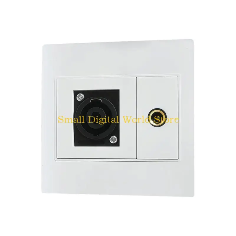 77UB 86mm Professional Audios Connectors Panel XLR/Speakon 6.35mm Wall Plate Insert