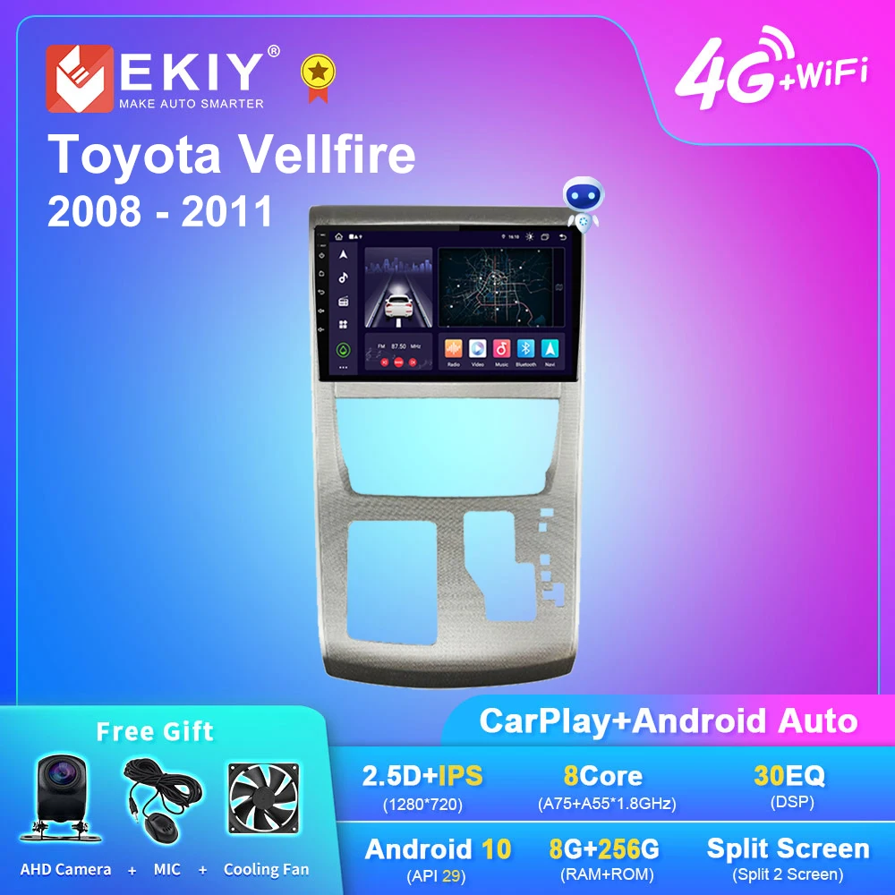 

EKIY X7 Android Auto Car Radio For Toyota Vellfire 2008-2011 Stereo GPS Multimedia Player No 2din DVD Tape Recorder AI Voice BT