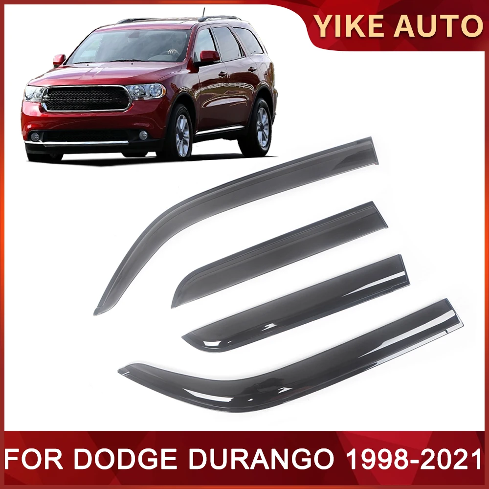 

Window Visor for DODGE DURANGO DN ND WK2 1998-2021 Door Visor Wind Sun Rain Guards Side Window Wind Deflectors Auto