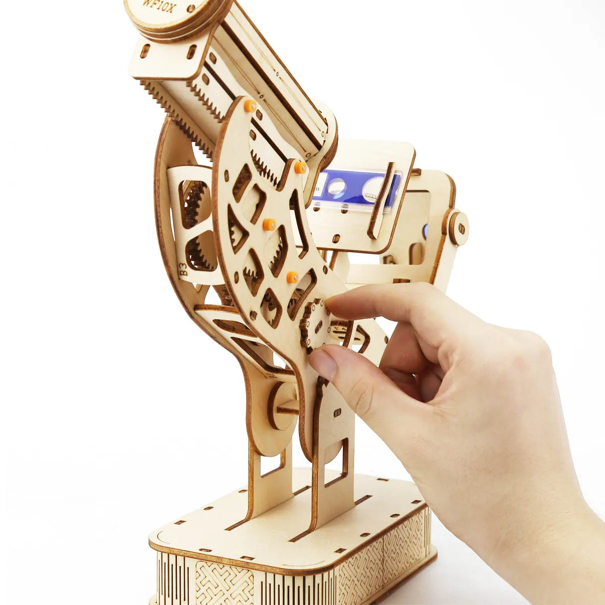 3D Houten Puzzel Microscoop Model Mechanische Gear Kit Wetenschap Observeren Mobiele Speelgoed Hand Assemblage Decoratie Cadeau voor Kid G221