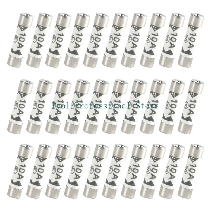 

57QF, 30 шт., 10 А, керамические предохранители, набор термостойких предохранителей для вилок и розеток в Великобритании