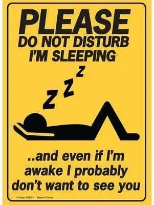 Tin Sign Decoration Notice Warning Sign Please Do Not Disturb I;m Sleeping for Home or Outdoor
