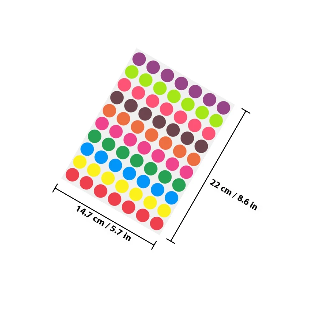 Étiquettes autocollantes rondes à points colorés, 1400 pièces, pour la codage des couleurs, organisant les fichiers, pots, bouteilles, bureau, usage domestique