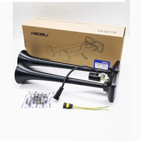 Hadley  Air Horn 24V Truck 12v Steam Truck Bus Modified Electronically Controlled Super Loud High Bass Flute