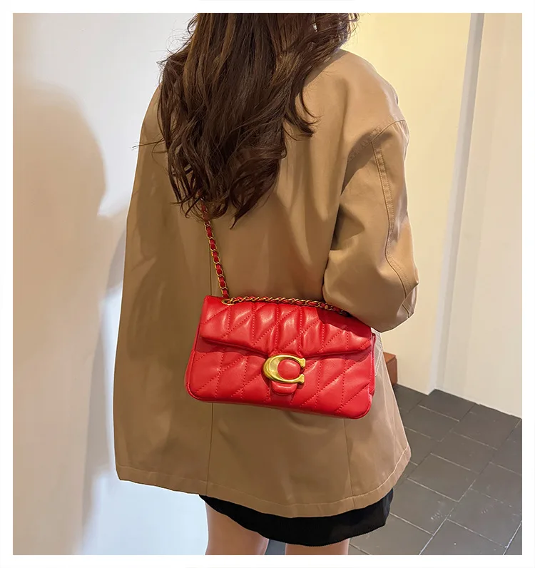 

2025 New Genuine Leather Minimalist Chain Strap Shoulder Bag for Women, Casual Crossbody Purse, Very Chic & Versatile​