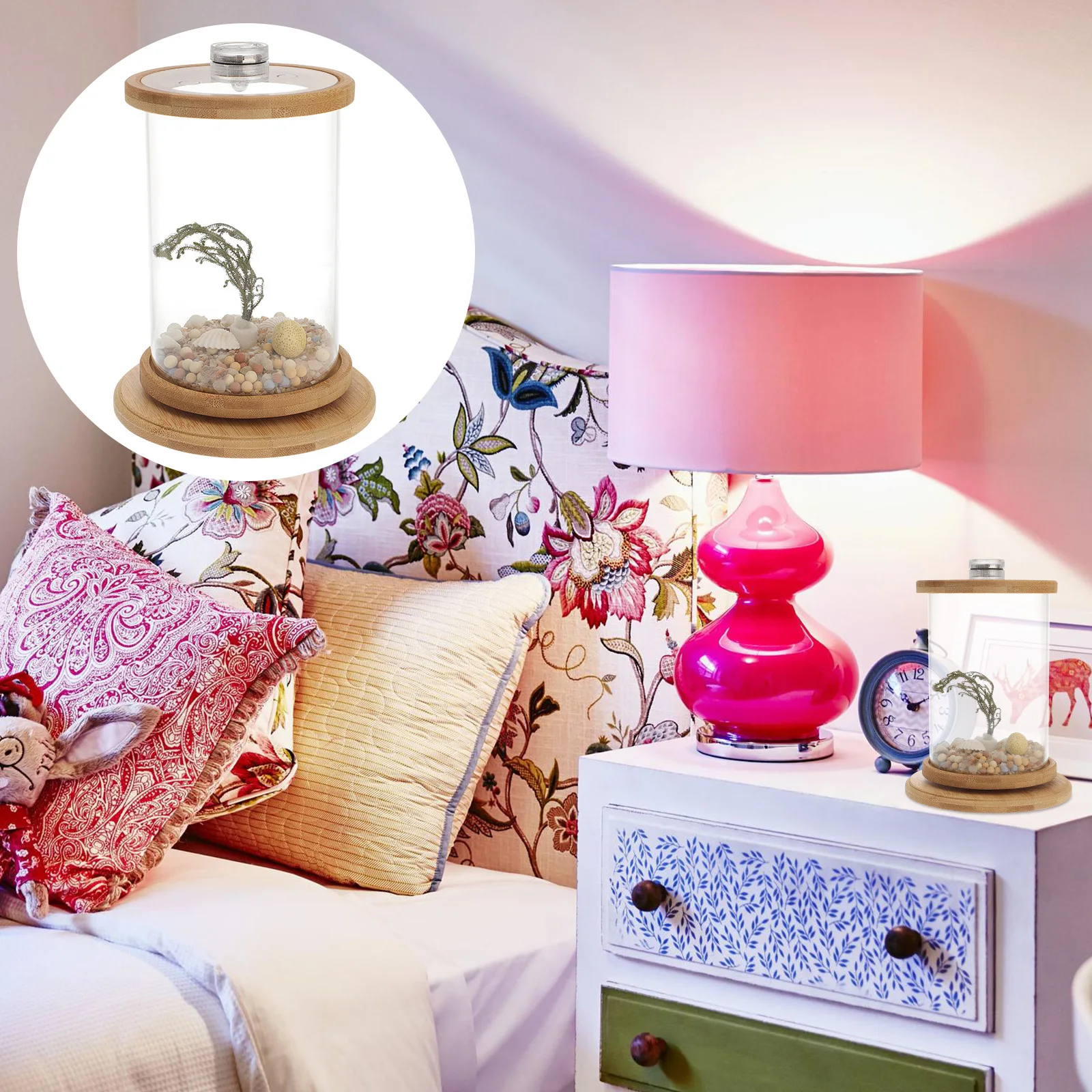 

1Set Household Fish Aquarium Transparent Desktop Accessory Durable Design Natural Look Indoor Outdoor Decoration