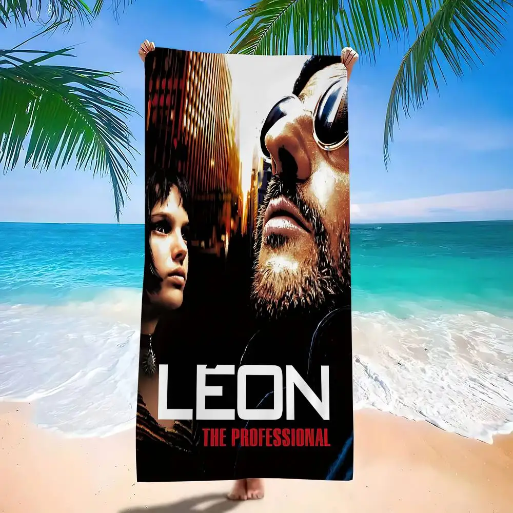 Movie L-Leon T-The P-Professional Anime Beach Swimming Towel Absorbent Washcloth Children's Gifts for Kids Travel Camping Gym