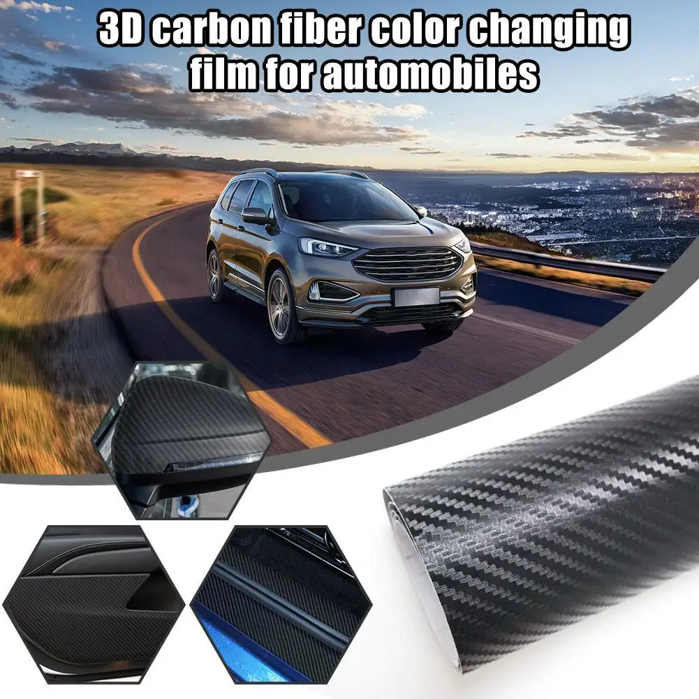 NEW Car Stickers 3D Carbon Fiber Vinyl Wrap Films Motorcycle Slash Decoration 30cm/50cm*150cm  Gloss Auto Body Film Motorcycles