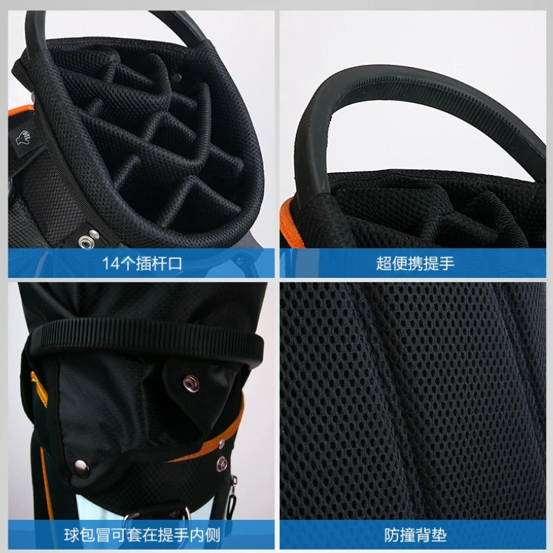 PGM Golf Bag for Men and Women 14 Holes Pvc 2.3kg Lightweight Nylon Golf Club Bag Portable Version Golf Stand Bag QB027