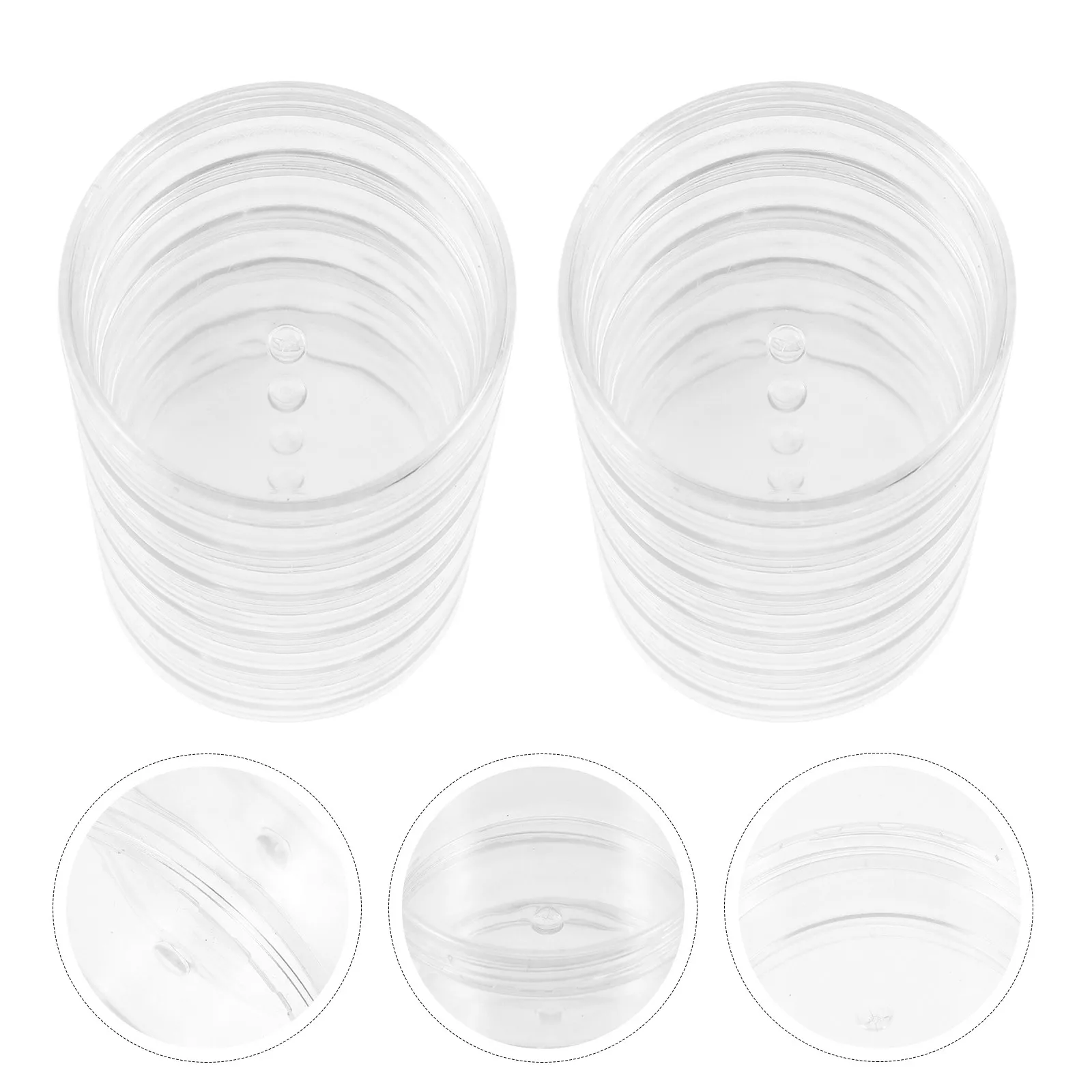 

2 комплекта прозрачных круглых контейнеров для бусин, коробка для хранения ювелирных изделий премиум-класса для подарков на свадьбу, годовщину, День святого Валентина