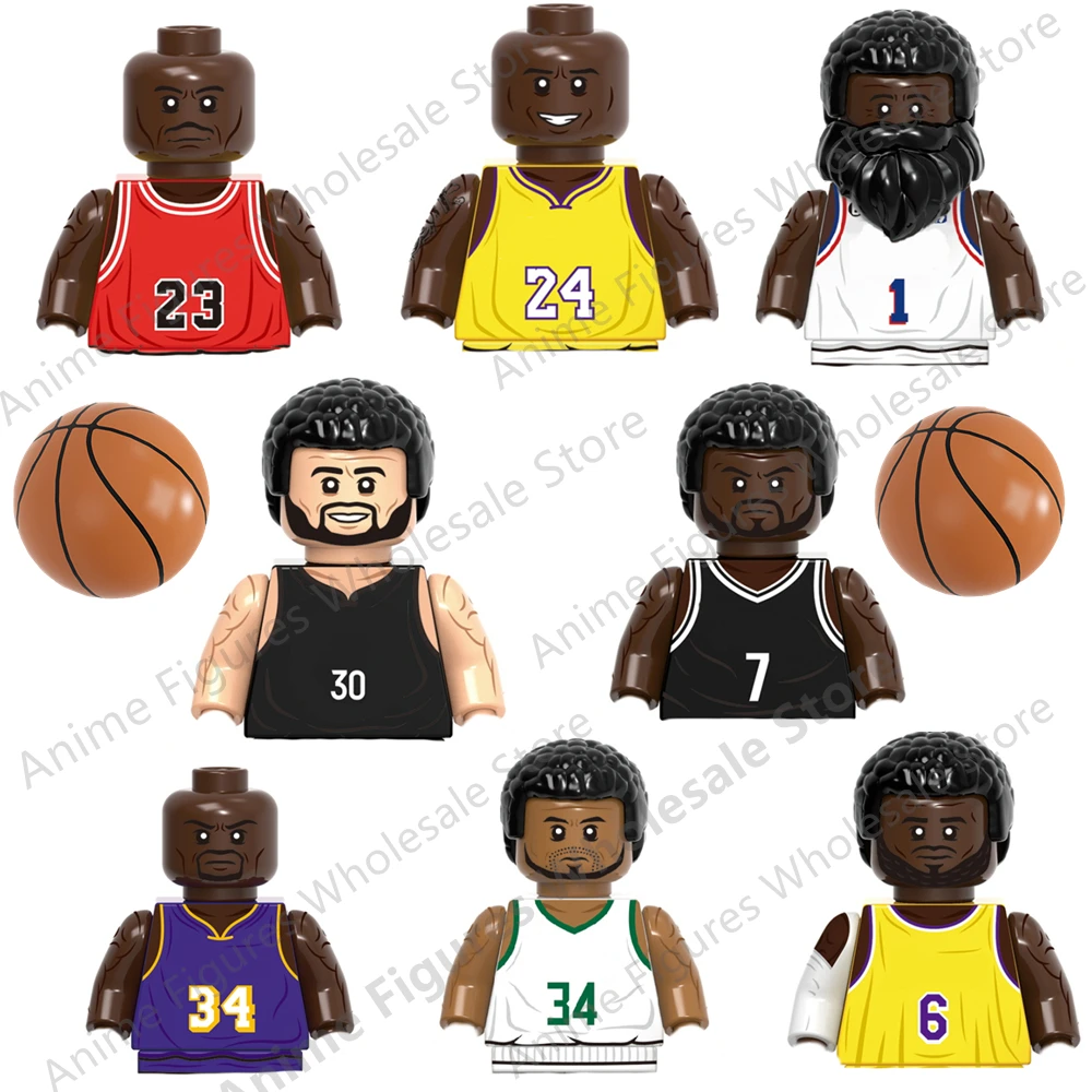 2023 NEW MOC Basketball Sports Star Model Bricks Series Characters Mini Action Figure Building Blocks Kids Toys For Gifts G0107