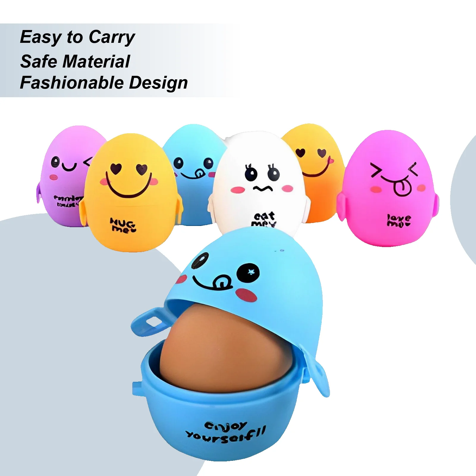 Portable Egg Case Egg Cup Egg Storage Box Shockproof Container Egg Holder For Outdoor Camping School Breakfast Lunch