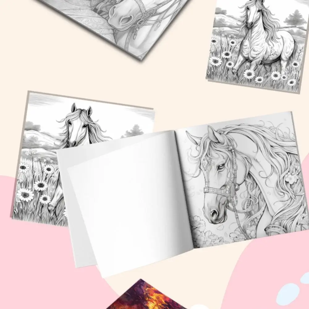 26 pagine Libro da colorare per adulti Alleviare lo stress Libro educativo disegnato a mano Rilassamento Divertente giocattolo interattivo genitore-figlio
