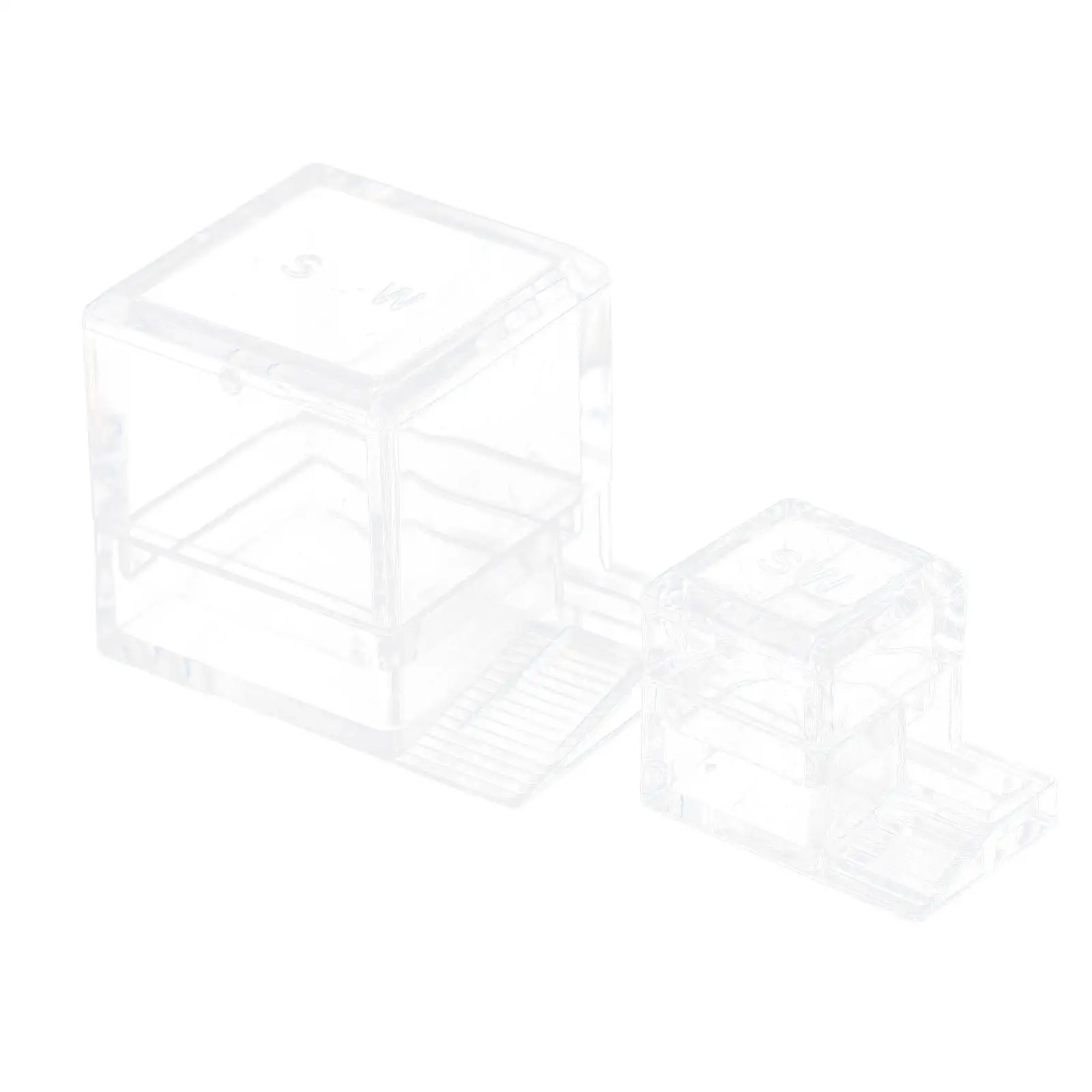 

2PCS Ant Water Feeder Transparent Acrylic Container for Farm Lightweight Easy Clean Visible Feeding Bowl Nest Area