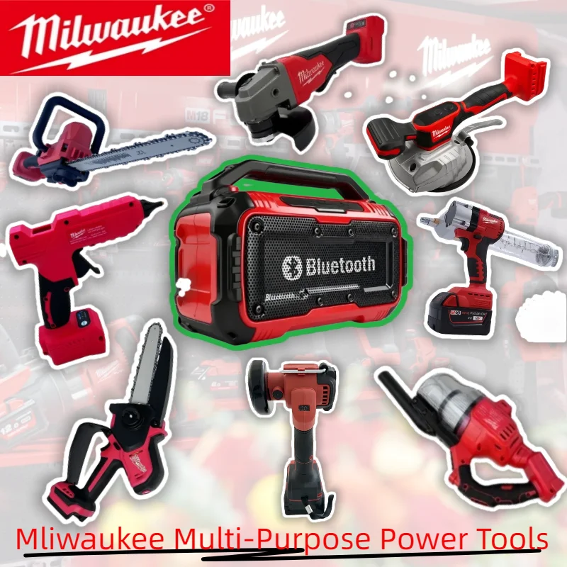 

Milwaukee Brushless Cordless 18V Electric Impact Hammer Angle Grinder Drill Electric circular saw Battery Combo Power Tools
