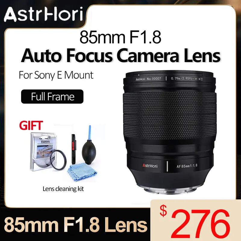 

AstrHori 85mm F1.8 Full Frame Auto Focus Lens Large Aperture Portrait Lens For Nikon Z Mount Z5 Z6 Z50 Sony E A6500 A6400