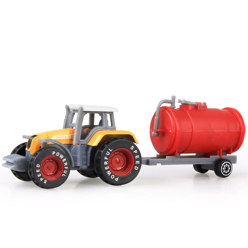 Mini Tractor Bulldozer Models Dump Truck Construction Excavator Model Car Toys Farmer Vehicle Engineering Car Model Tractor Toy