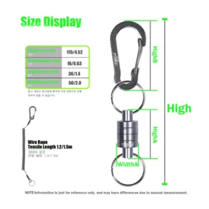 Stütze für das gerollte Kabelmagnetnetz, Fliegenfischwerkzeuge, starkes magnetisches Karabin, schnelle Schnalle, Anti-verblüfftes Seilzubehör Hauptverkäufe Magnetic Fisheries Magnete - №1