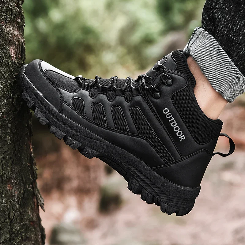 

Hiking Shoes Men Boots Mid-top Outdoor Comfortable Breathable Ankle Boots Anti-slip Lace-up Casual Sports Shoes for Men