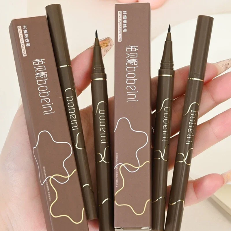 رقيقة جدا مقاوم للماء الكحل السائل مقاوم للعرق دائم وغير ملطخ سريعة الجافة السلس العين اينر أسود براون رمش القلم
