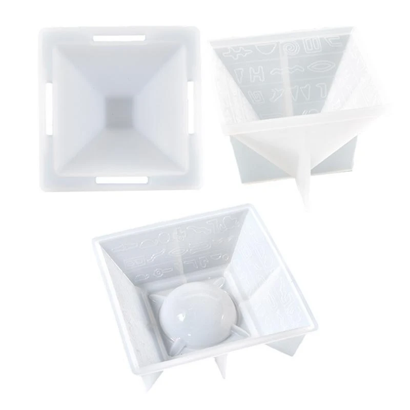 

DIY Crafts Resin Casting Mold DIY Jewelry Mould Pyramid Ashtray Silicone Mould