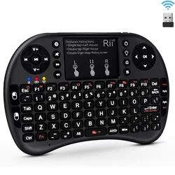 Rii i8+ Mini Wireless Backlight FR/HE/AR/US/RU Keyboard With Touchpad Air Mouse Remote Control For Windows Android TV Box