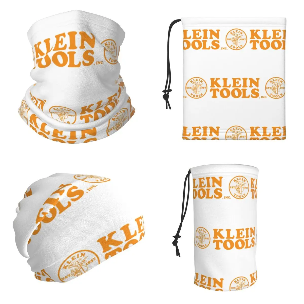 Klein Tools - Est . 1857 Logo (Orange) Bandana Neck Gaiter Wrap Scarf Outdoor Sports Cycling Scarf Unisex Adult Windproof