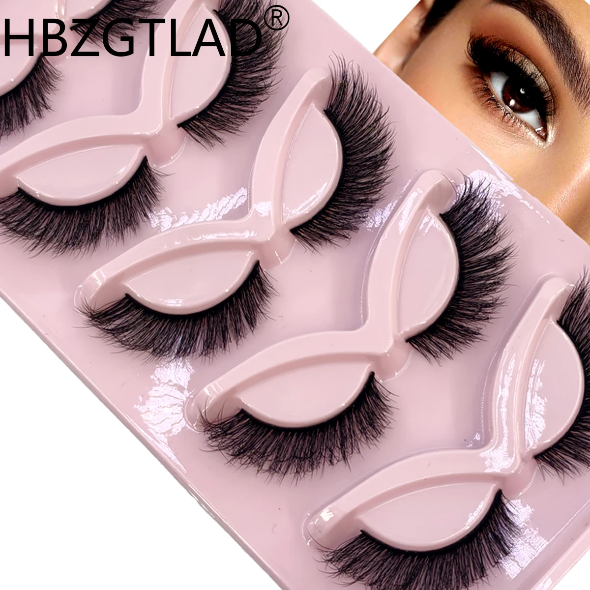 Cils de chat longs naturels, en vison Él, accessoires de maquillage