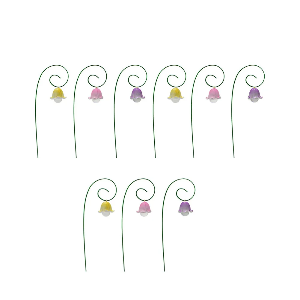For Garden Decoration Lily Of The Valley Colorful Resin Ornaments Realistic Floral Design Compact Decorative Pieces