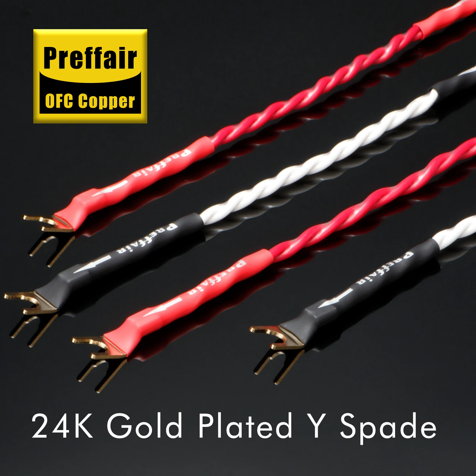 4pcs Speaker Jumper Bridge Audio Cable Banana Spade(Y) Terminals Hi-End Speaker Bridge Wire 2S11F