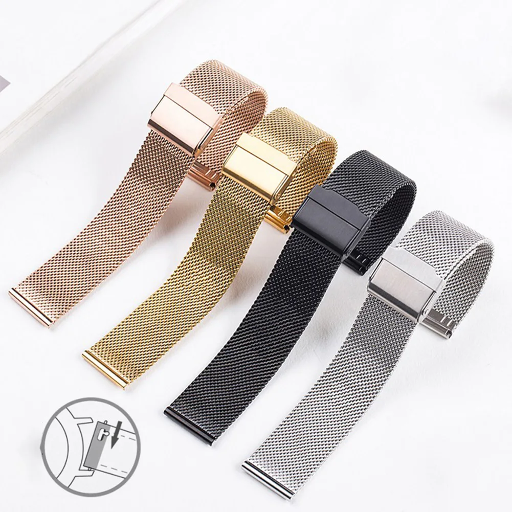 Part Watch Band 304 Stainless Steel Band Bracelet Strap Milanese Loop Quick Release 10-22MM Durable High Quality
