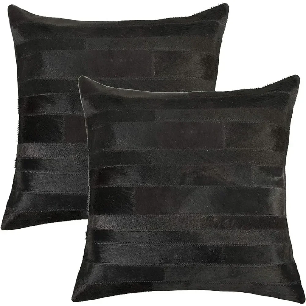 

Sofa Pillow Black 18in X 18in 2-Piece Set Back Back Cushion Pillow Body Decorated with Cute Legs and Waist