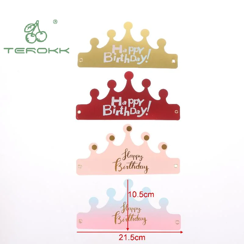 오리지널 25개 DIY 축제 생일 모자, 성인/어린이 파티 장식, 케이크 장식 및 사진 소품