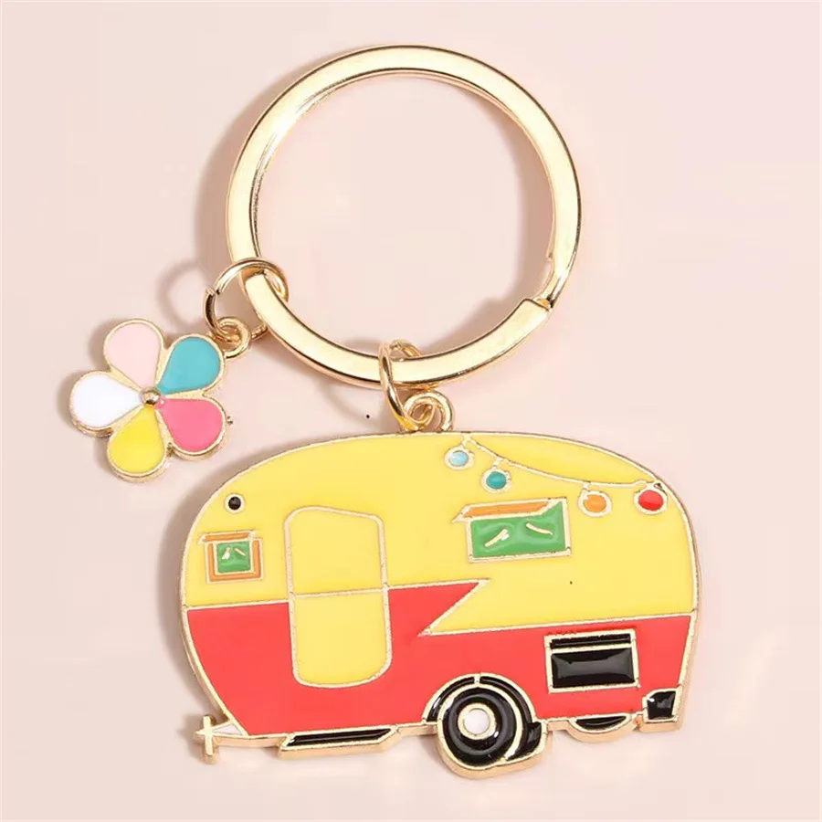 1pc Creative Charms Fashion Cartoon Mini Van Pendant Cute Keychain Accessories 1 Dollar Items Jewelry for Women