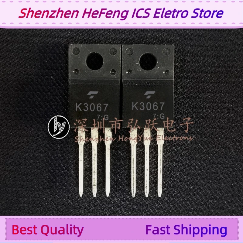 10PCS -20PCS K3067 2SK3067  TO-220F 600V 2A  Quick Delivery Fast Shipping Quality