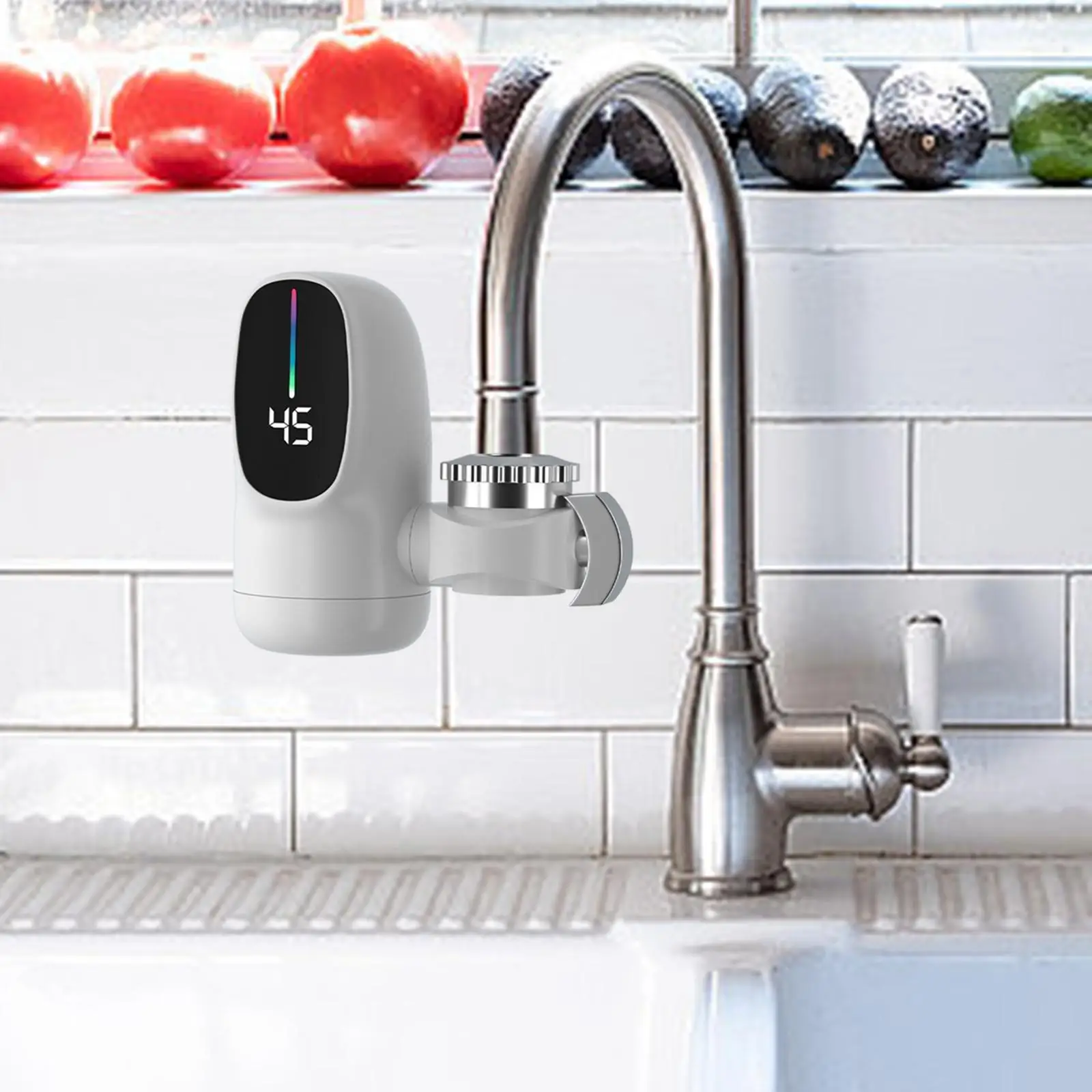 Electric Tap Rotatable Instant Hot Water Faucet for Kitchen Cafe Shop