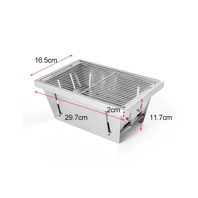 Custom Kitchen Folded Charcoal Backyard Camping Cooking Grilled Chicken Machine