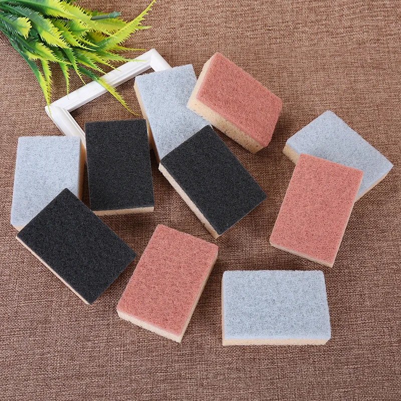 10PCS color sponge scouring pad dish-washing sponge kitchen cleaning and pot-washing brush table cleaning sponge cleaning tools