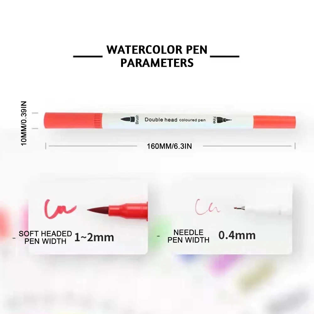 Professional Dual Ended Coloring Pens Multifunctional Portable Drawing Pen For Students Children