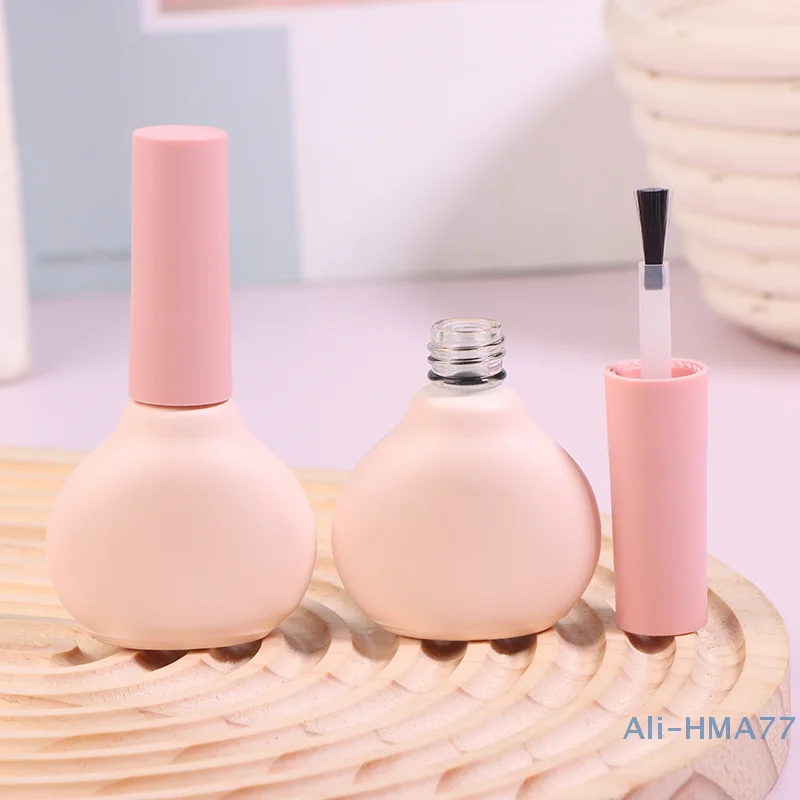 9ml Empty Transparent Glass Nail Polish Bottle Empty With Lid Brush Cosmetic Containers Nail Glass Bottles With Brush