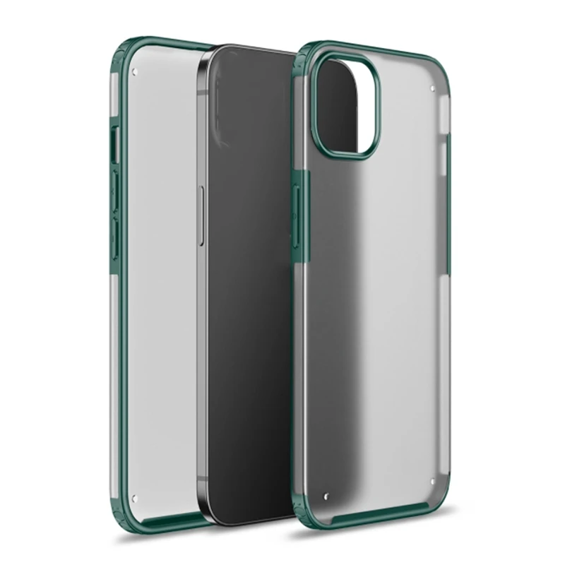 جراب هاتف غير لامع مقاوم للصدمات مضاد للسقوط لهاتف آيفون ، غطاء رقيق شفاف ، جراب حماية