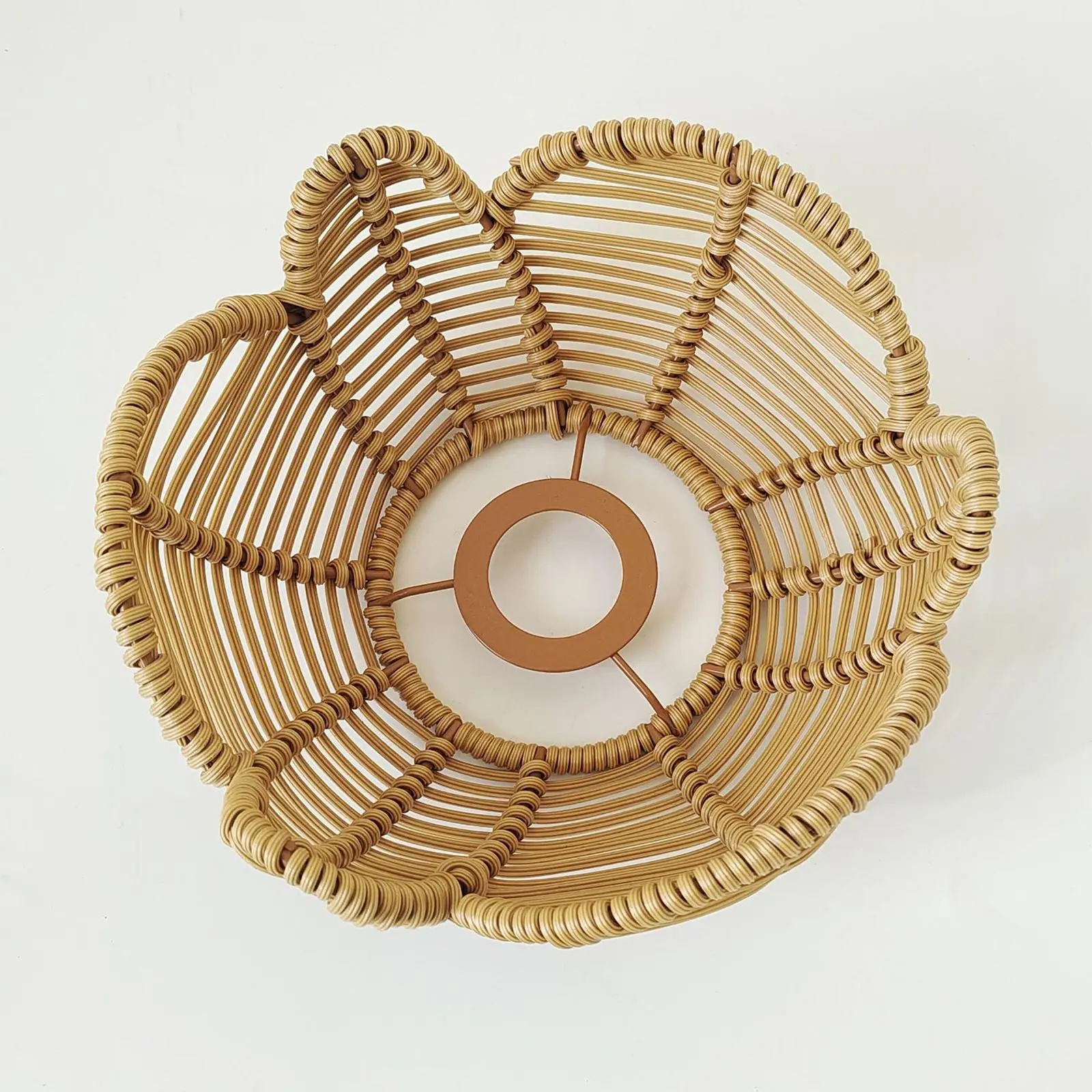 Rattan Lamp Shade Ornament Droplight Weaved for Teahouse Living Room Kitchen