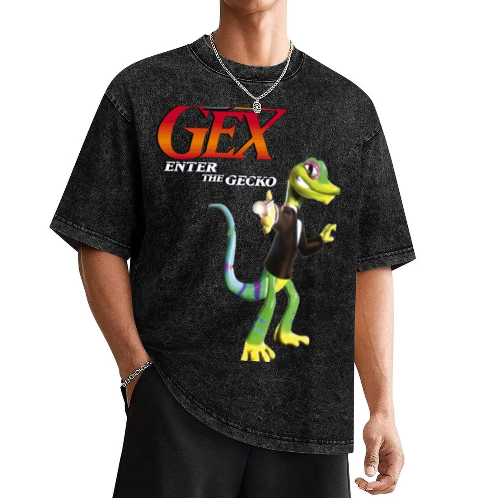 Gex Enter The Gecko Essential T-Shirt anime tshirt boys whites slim fit t shirts for men